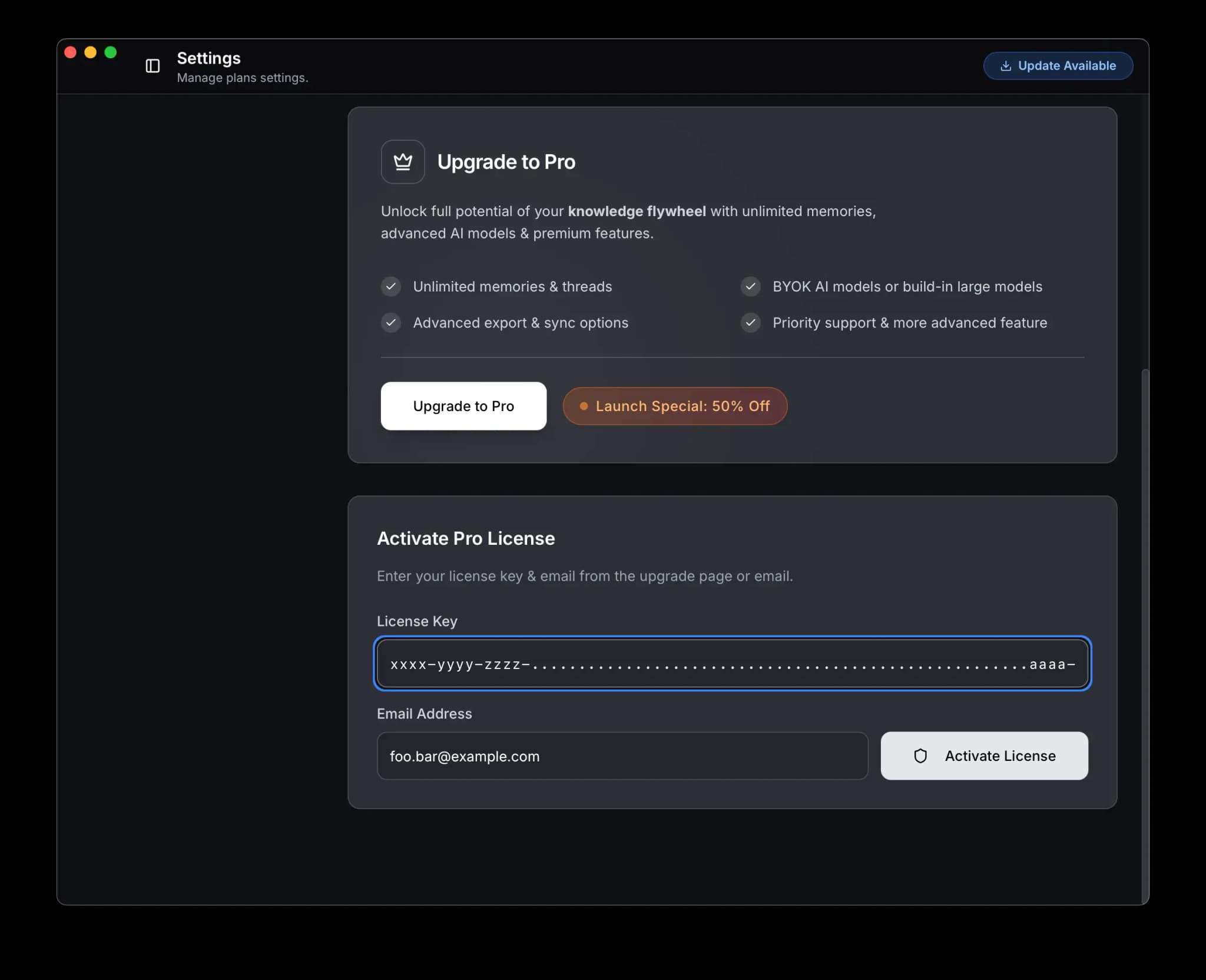 Activating License