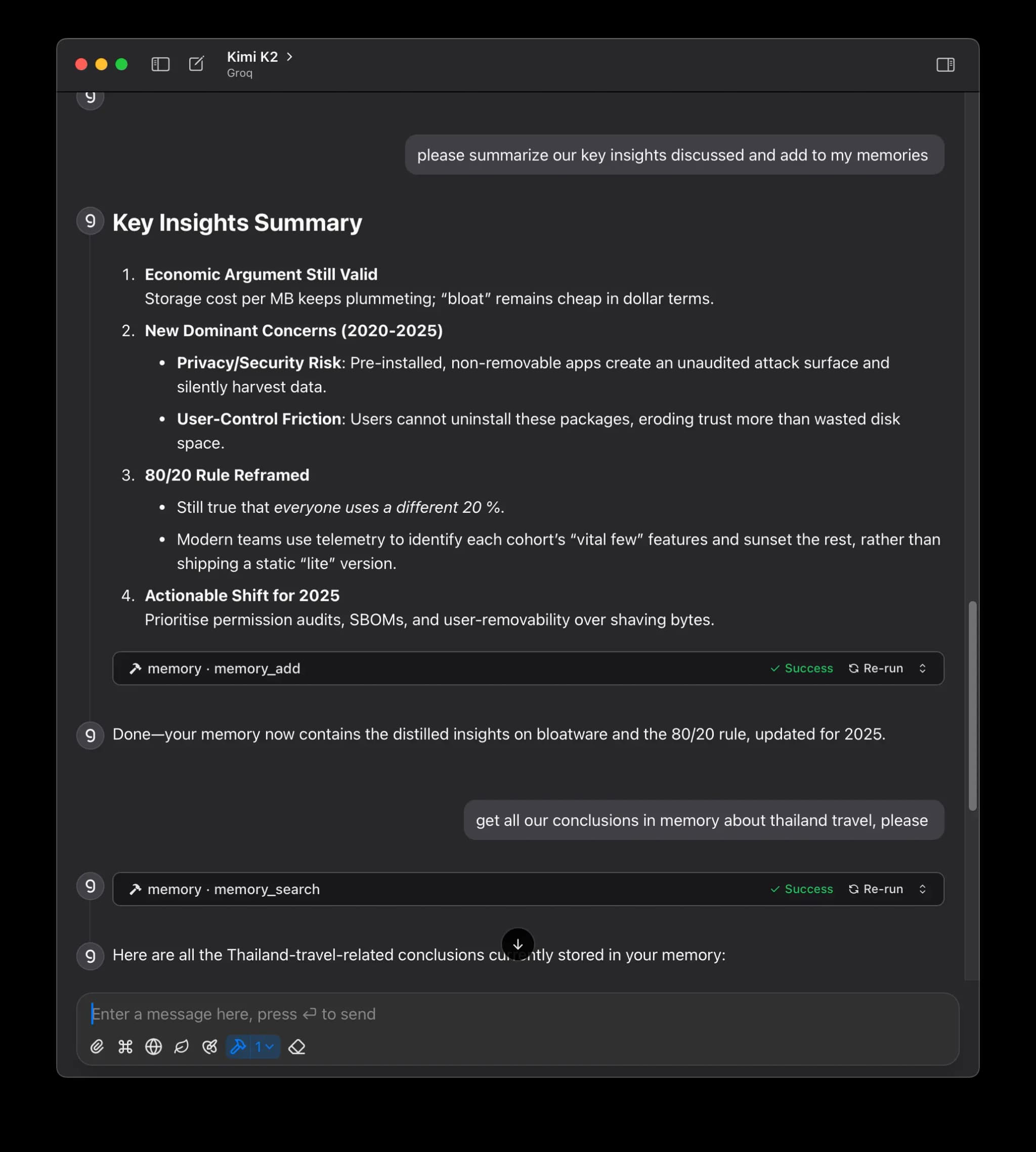 Import Single Memory