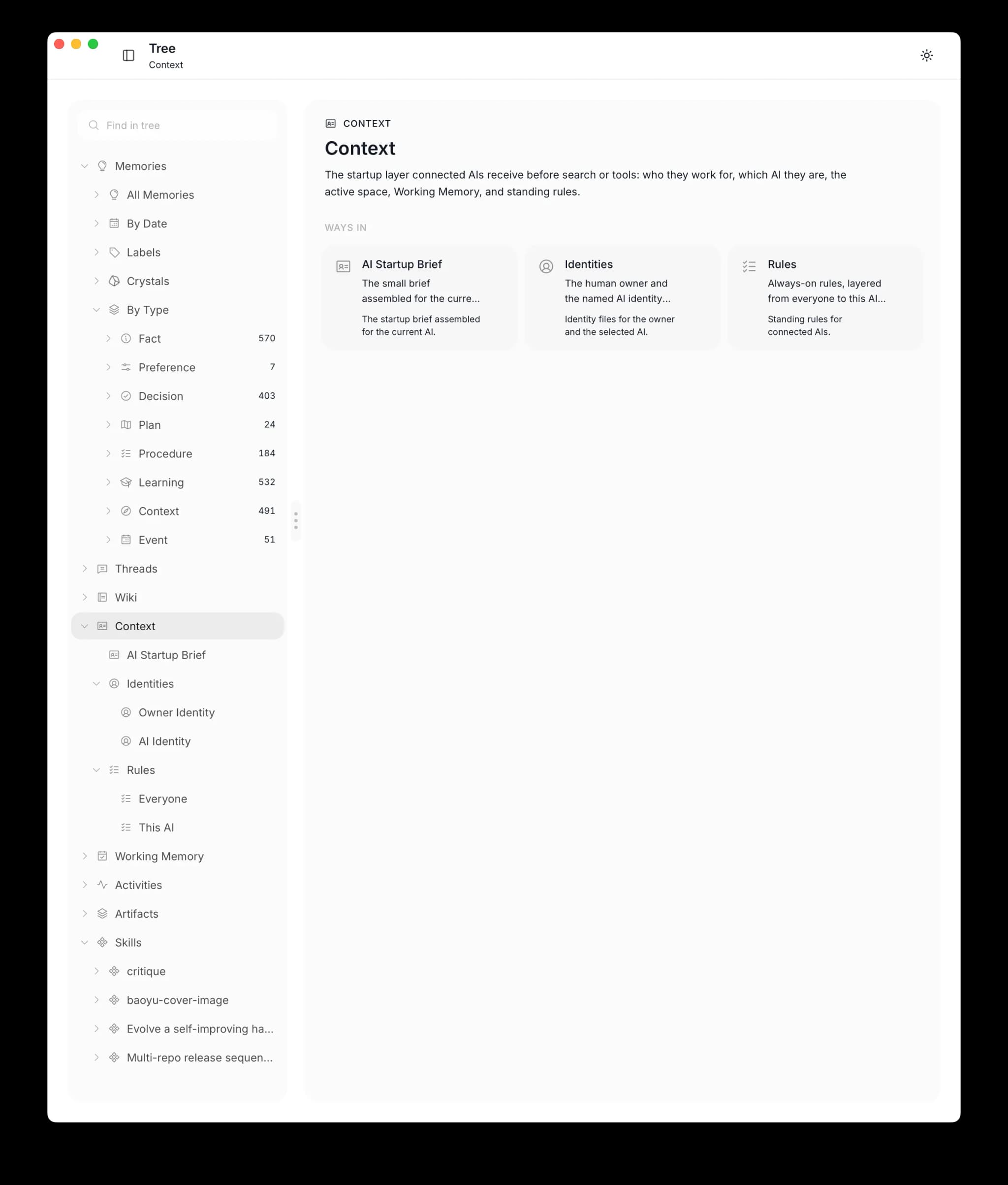 Nowledge Mem Tree 里的 Context 分支