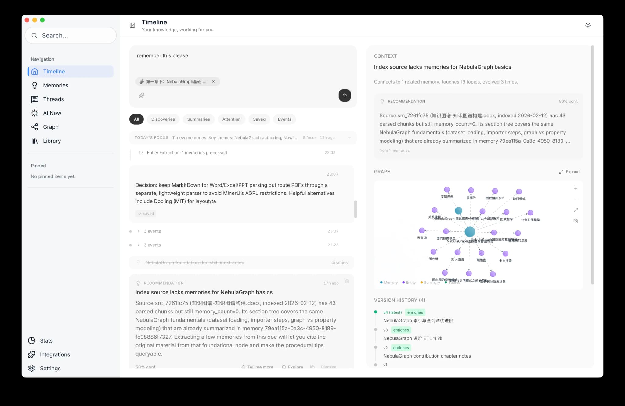 Nowledge Mem Timeline
