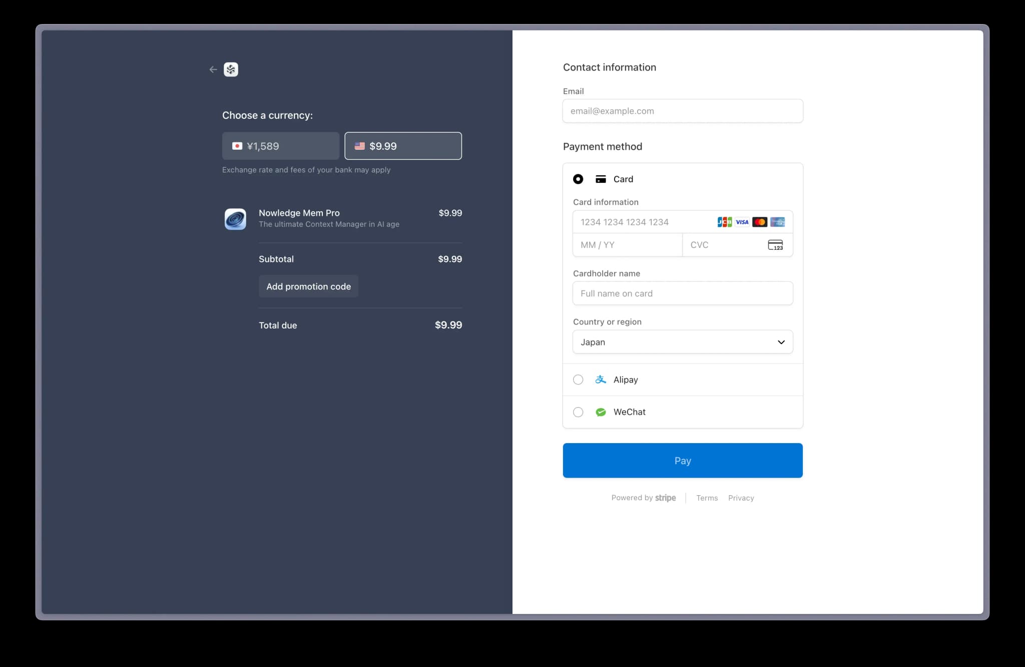 Payment Page