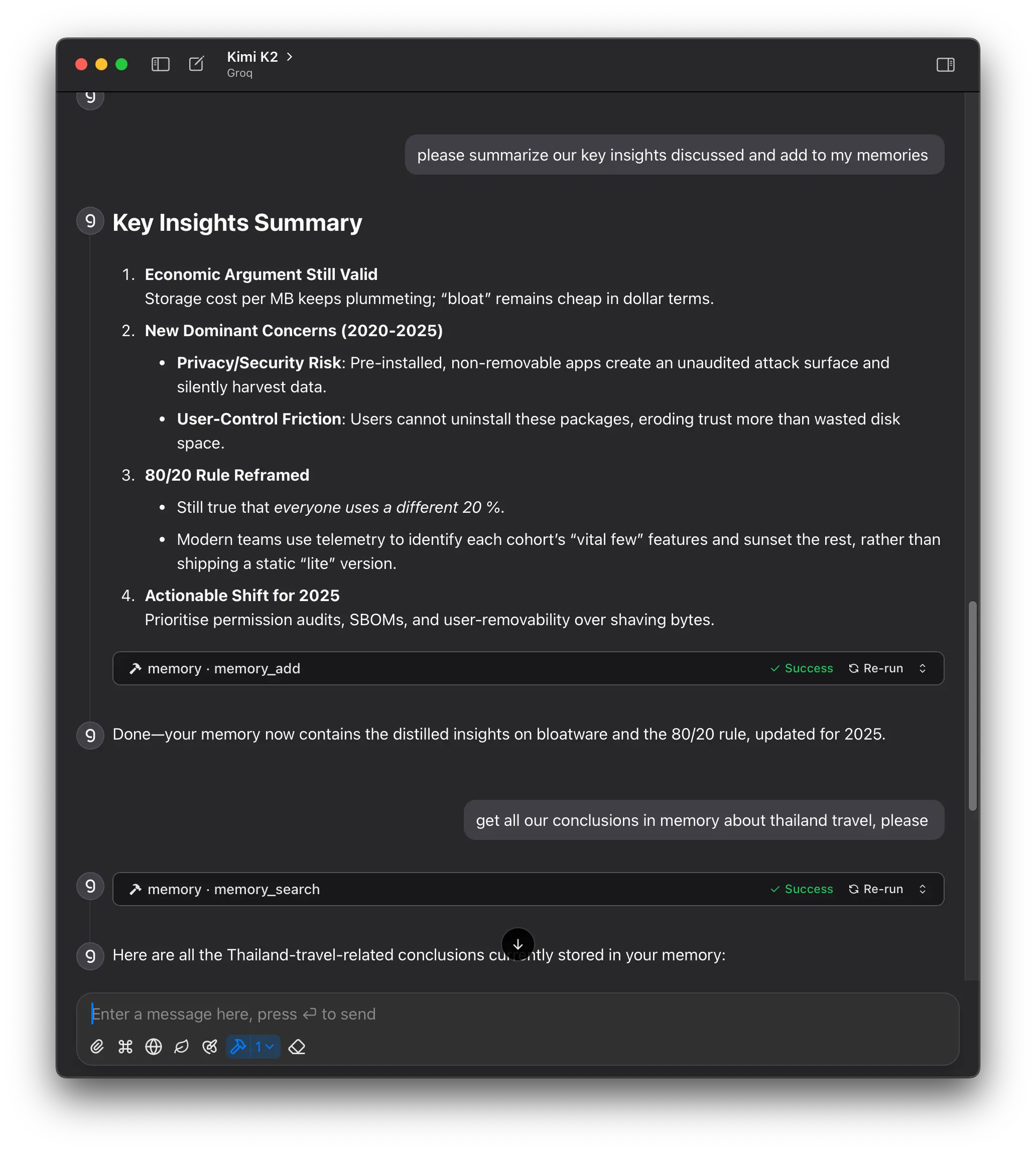 Import Single Memory