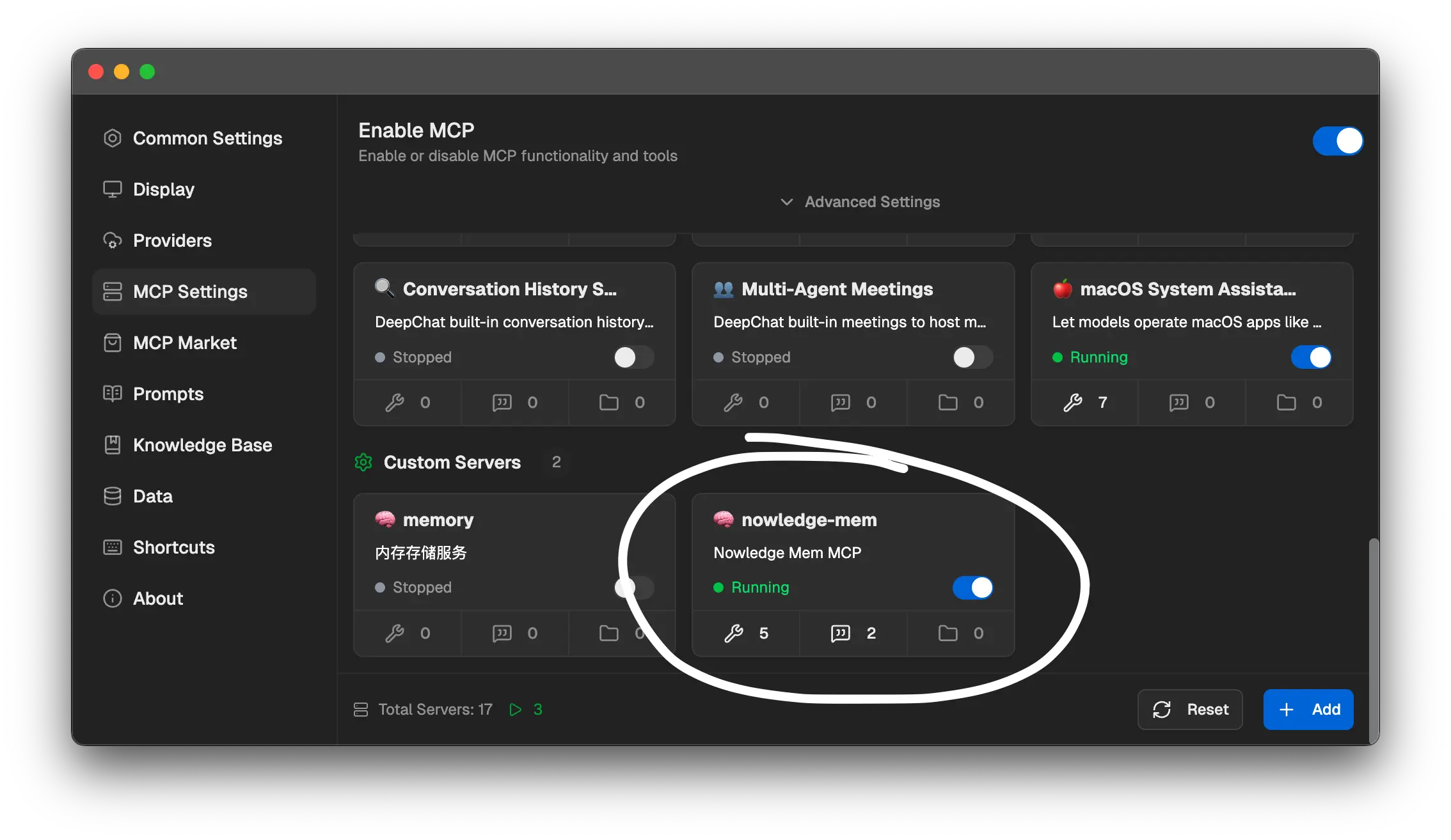 DeepChat Toggle Highlight