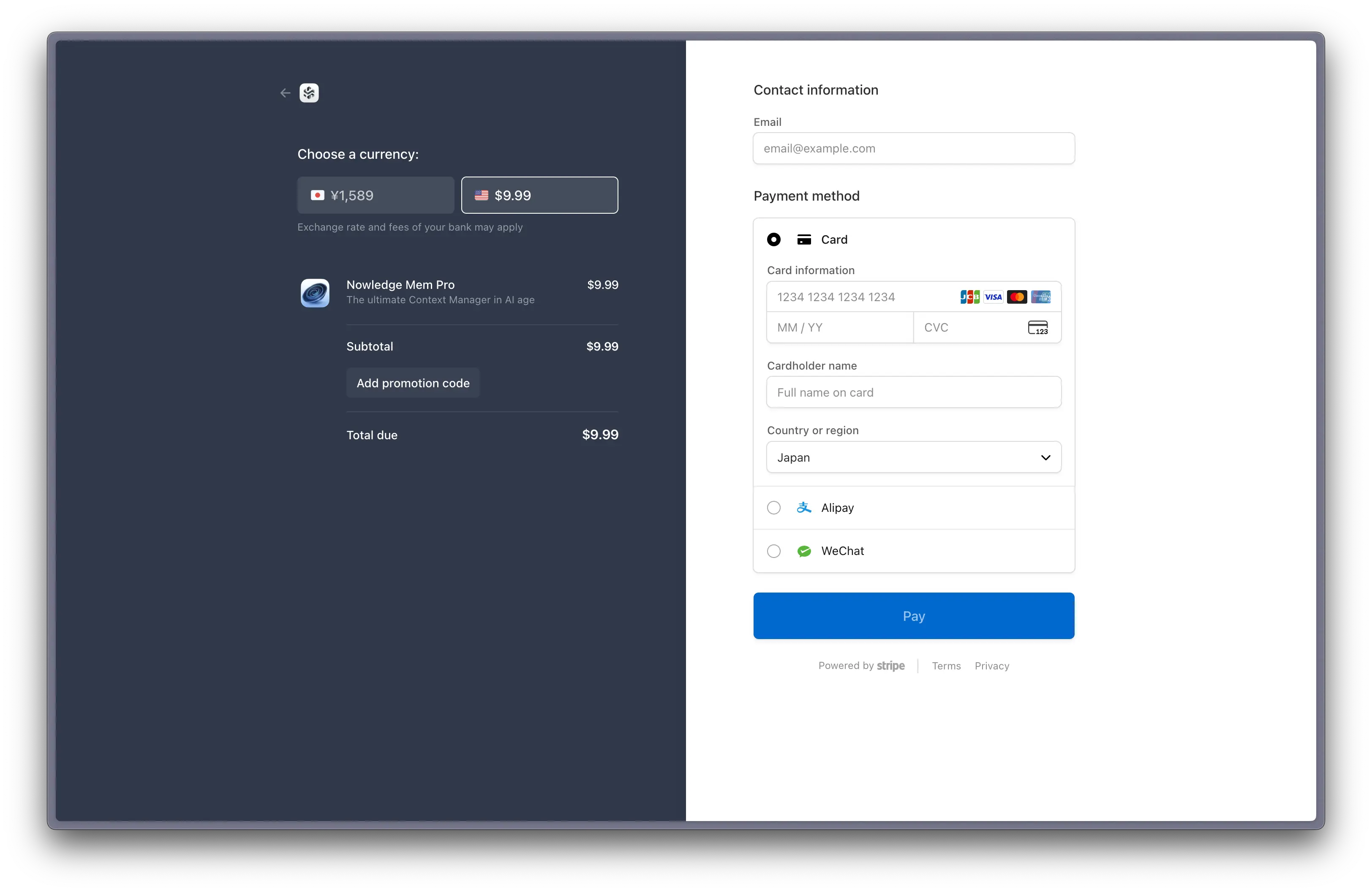 Payment Page
