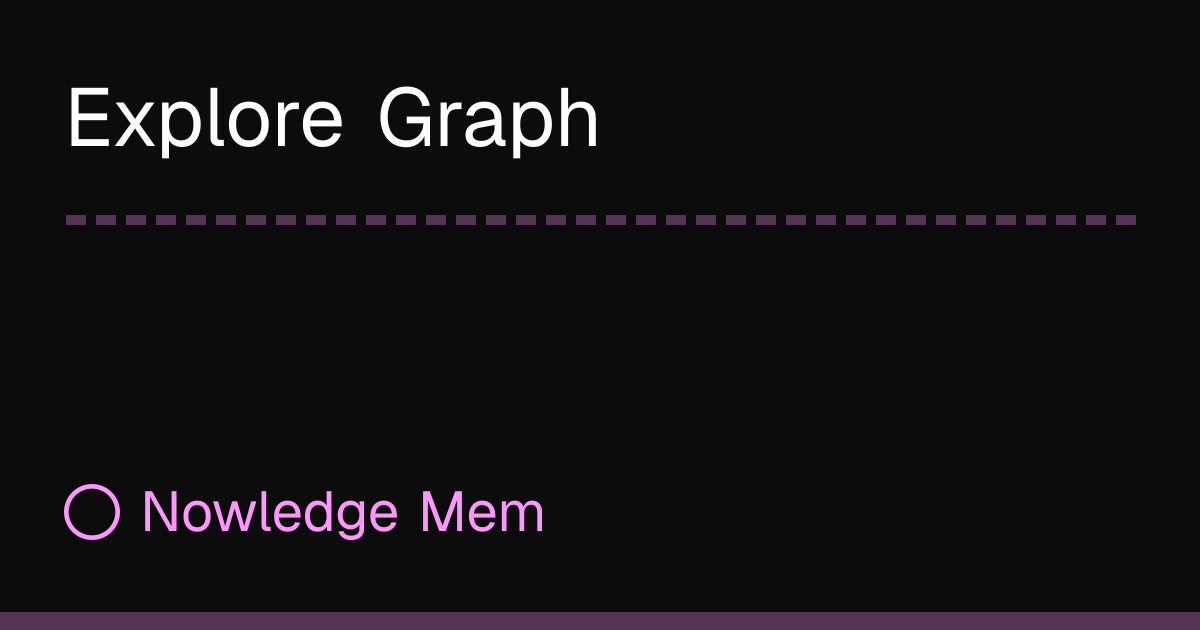 Explore Graph | Nowledge Mem