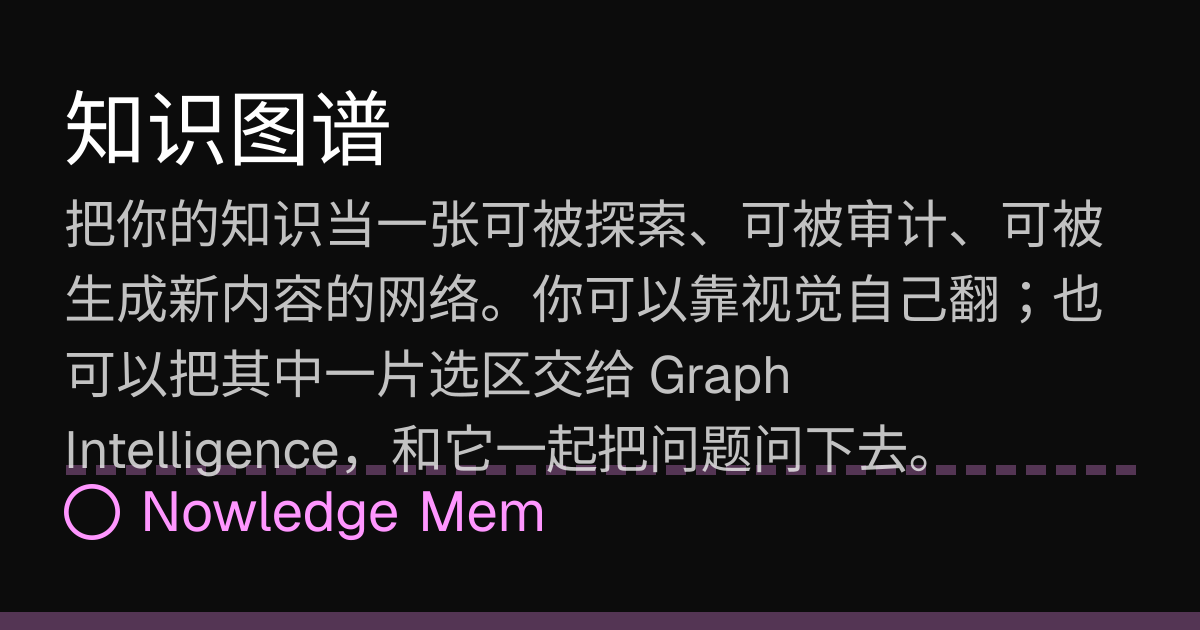知识图谱 | Nowledge Mem