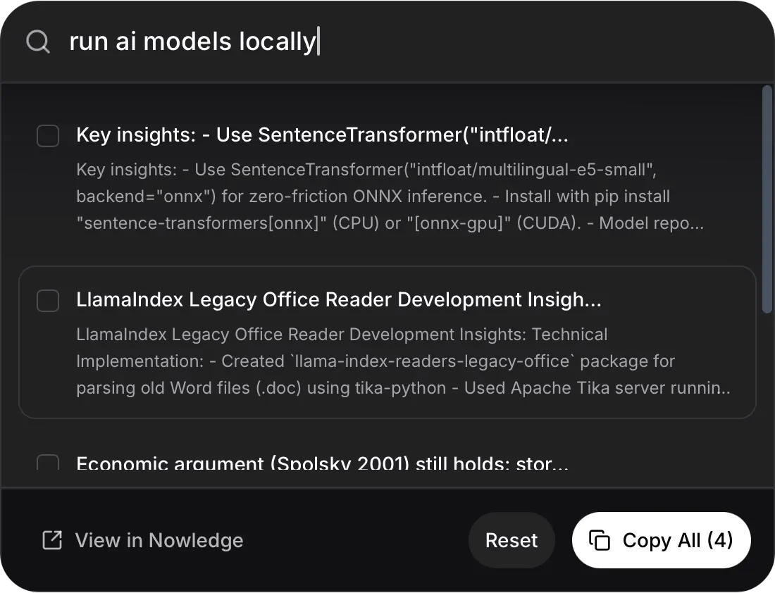 Memory Search Launcher