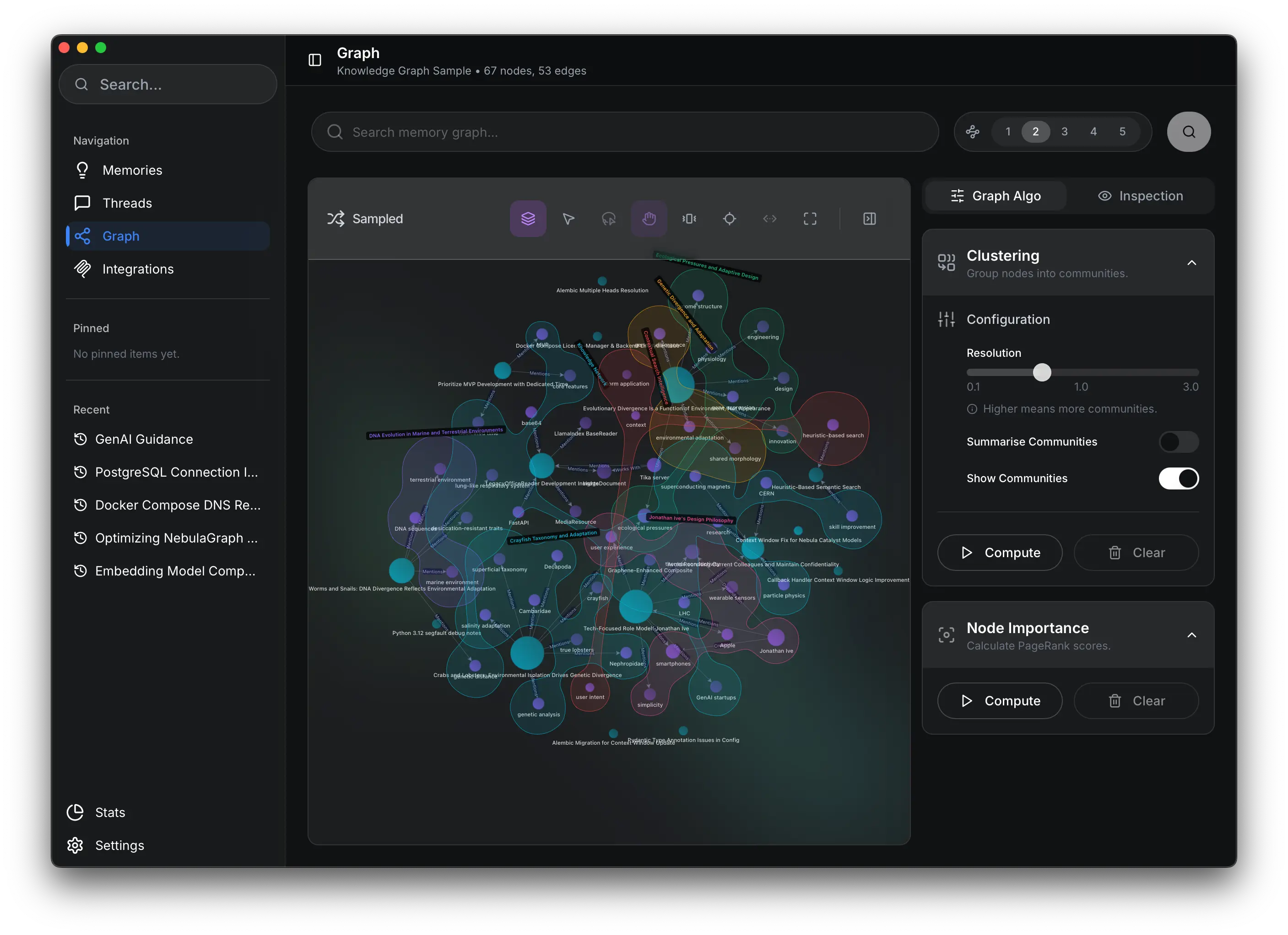 Nowledge Mem Desktop App Interface